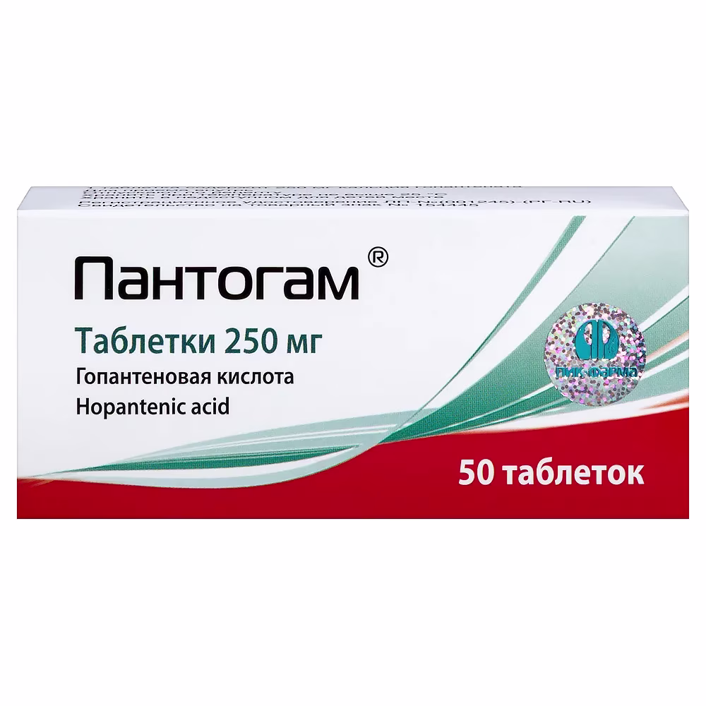 Pantogam 250mg, Pack detail